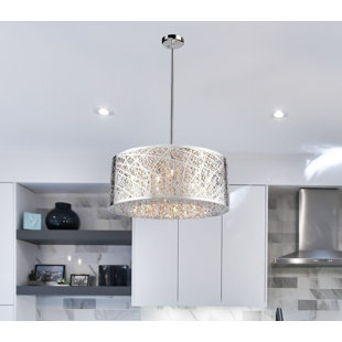 MERCER41 Westra 8 - Light Dimmable Drum Chandelier