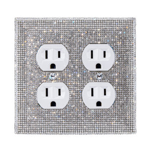 DESIGNS ABLAZE 2 - Gang Duplex Outlet Standard Wall Plate