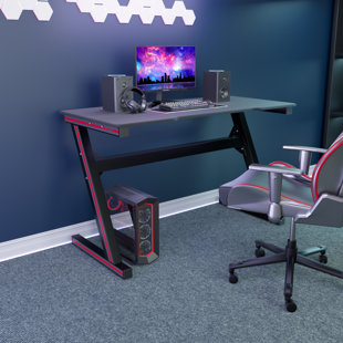 MASAKA B&W 47-Inch Ergonomic Computer Gaming Desk