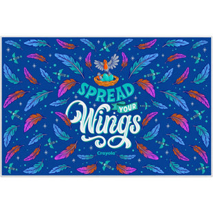 Well Woven Crayola Spread Your Wings Abstract Blue Area Rug