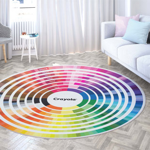 Well Woven Crayola Color Wheel Solid & Striped Multicolor Area Rug