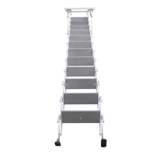 WFX UTILITY™ Rothley Wall Mounted Attic Ladder Folding Ladder Loft Stairs Attic