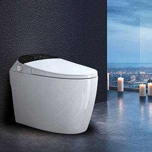 WFSHOP Intelligent Toilet Bidet Seat with Foam Anti-Splash, Heated Seat, and Automatic Flushing