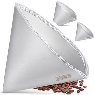 ZULAY KITCHEN Milk Boss Pour Over Coffee Filter - Permanent Paperless Stainless Steel Reusable Coffee Filter