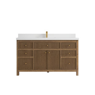 WILLOW COLLECTIONS Sonoma 60'' Single Bathroom Vanity with Quartz Top