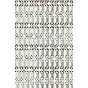 MAD MATS Moroccan Geometric Gray Indoor/Outdoor Area Rug - Reversible, UV Resistant, 100% Recycled Material