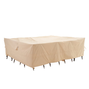 F&J OUTDOORS Premium Waterproof Outdoor Patio Rectangular Table Cover: Latest Rip-Stop Fabric, 3-Year Warranty