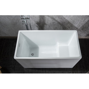 HHK HOME 47'' x 27.5'' Freestanding Soaking Acrylic Bathtub