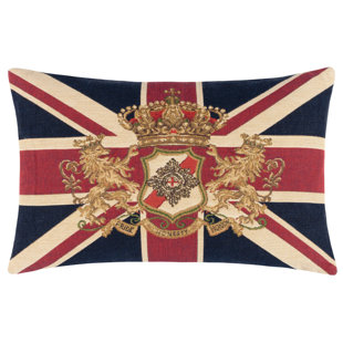 EVANS LICHFIELD Union Jack Lion Rechteckiges Lumbalkissen mit Füllung