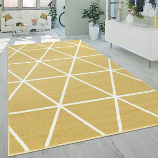HASHTAG HOME Iwamoto Geometric Shag Area Rug