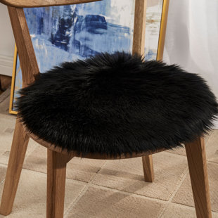 Sweet Home Collection Faux Fur Chair Pad 16" W x 16" D