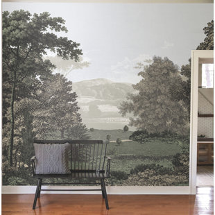 ERIN & BEN CO. Morning Light Scenic Pastures Peel & Stick Wall Mural