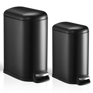 SANGDO Metal Step On Trash Can Sets - 13.2 Gallons