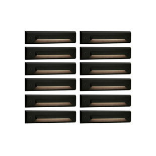 GKOPLUS Aluminum Low Voltage Integrated LED Metal Step Light Pack (Set of 12)