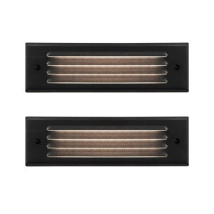 GKOPLUS Black Low Voltage Integrated LED Metal Step Light Pack (Set of 2)