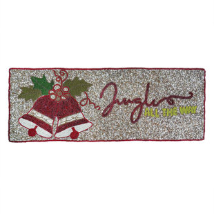 TRUNKIN' Glass Beads Embroidered Rectangle Tablerunner
