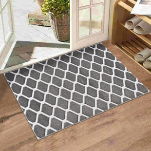 FOUNDRY SELECT Bierly Non Slip Indoor Door Mat Farmhouse Door Rugs Machine Washable Door Mats for Entryway