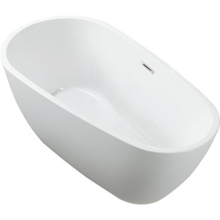 VANITY ART Freestanding Soaking Acrylic Bathtub