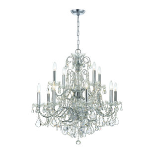 ROSDORF PARK Leveille 12 - Light Dimmable Classic / Traditional Chandelier