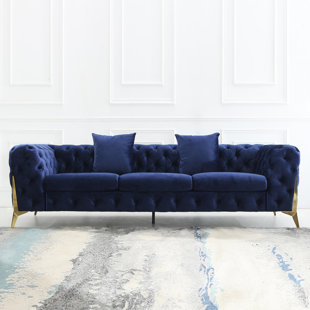 JUXING FURNITURE INC 89.00'' Velvet Sofa