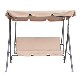 CLIHOME 3 Person Porch Swing with Canopy