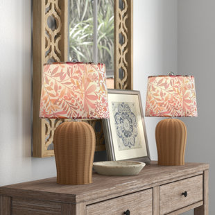 MISTANA™ Arcola Wicker/Rattan Table Lamp (Set of 2)