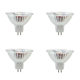 CANDEX LIGHTING 50 Watt MR16 Halogen Dimmable Light Bulb GU5.3/Bi-Pin Base (Set of 4)