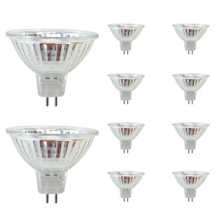 CANDEX LIGHTING 50 Watt MR16 Halogen Dimmable Light Bulb GU5.3/Bi-Pin Base (Set of 10)