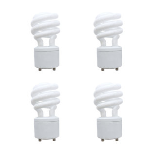CANDEX LIGHTING 13 Watt T2 Compact Fluorescent (CFL) Non-Dimmable Light Bulb Warm White (3000K) GU24/Twist-Lock (Set of 4)