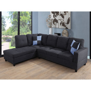 GOLDEN COAST FURNITURE 103.5" 2 Pieces L-Shaped Modern Sectional Sofa With Chaise And Pillows For Living Room