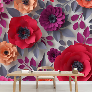 IDEA4WALL Peel & Stick Floral Wall Mural