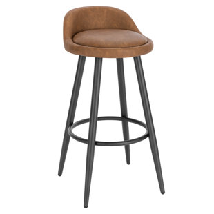 CORRIGAN STUDIO Crista Upholstered Counter Stool with Metal Frame