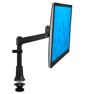 Mount-It Height Adjustable Single Monitor Desk Mount | Screen Size Compatibility Up to 32" | Black