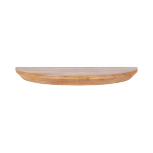 JOSS & MAIN Canvey Half Moon Solid Wood Floating Table Shelf