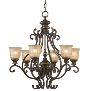 ASTORIA GRAND Tusten 6 - Light Shaded Classic / Traditional Chandelier