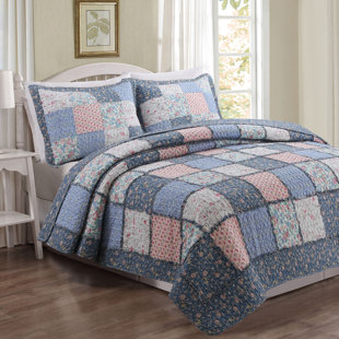 COZY LINE HOME FASHION Bauer Farmhouse / Country Cotton Quilt Set