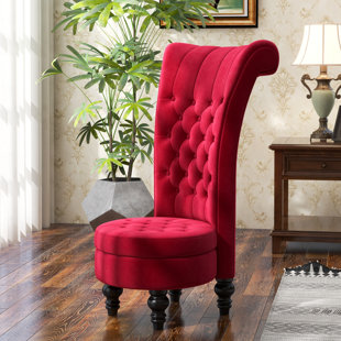 ROSDORF PARK Cynai Slipcovered Velvet Wingback Chair