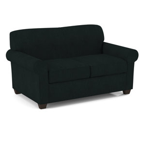 EDGECOMBE FURNITURE Finn 59" Rolled Arm Sofa Bed Loveseat with Reversible Cushions