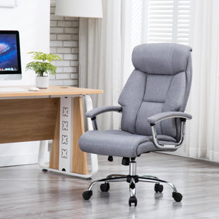 INTIMATE WM HEART Swivel Chair Fabric Swivel Chair Ergonomic Executive Chair with Padded Armrests and Head Support
