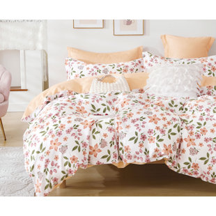 SAY YES BEDDING Cotton Twill Floral Comforter Set
