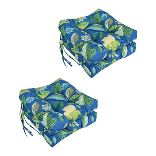 BLAZING NEEDLES Outdoor 3.5'' Dining Chair Seat Cushion