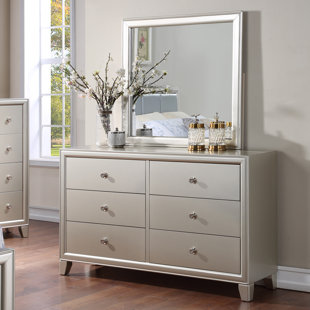 STEVE SILVER FURNITURE 6 - Drawer Dresser with Mirror