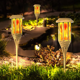 CG INTERNATIONAL TRADING 37'' Bamboo Solar Powered Tiki Torch