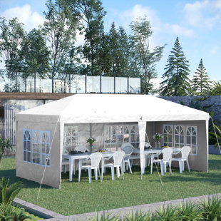DAKOTA FIELDS Baja 5.85m x 2.95m Metal Pop-Up Gazebo