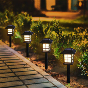 PLANET NETWORK 10.63'' Solar Powered Integrated LED Outdoor Floor Lamp (Set of 12)