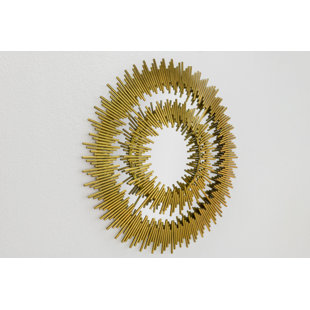 CANORA GREY Amiogho Sunburst Metal Wall Mirror