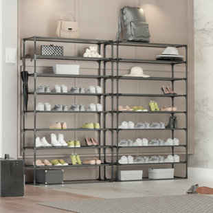 REBRILLIANT 90 Pair Stackable Shoe Rack (Set of 2)