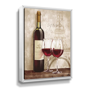 LARK MANOR™ Wine in Paris IV by Janelle Penner Graphic Art on Canvas