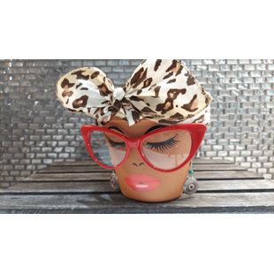 Sassy Soul Sister, Head Face Planter, Planter with Drainage, Planter, Flower Pots, Unique Gift