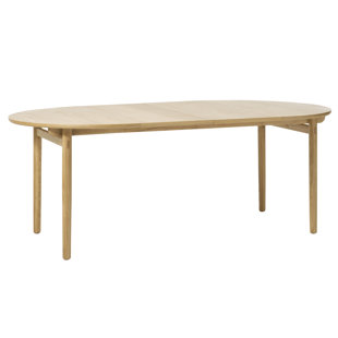 HAAKEN FURNITURE Extendable Oval Solid Wood Dining Table